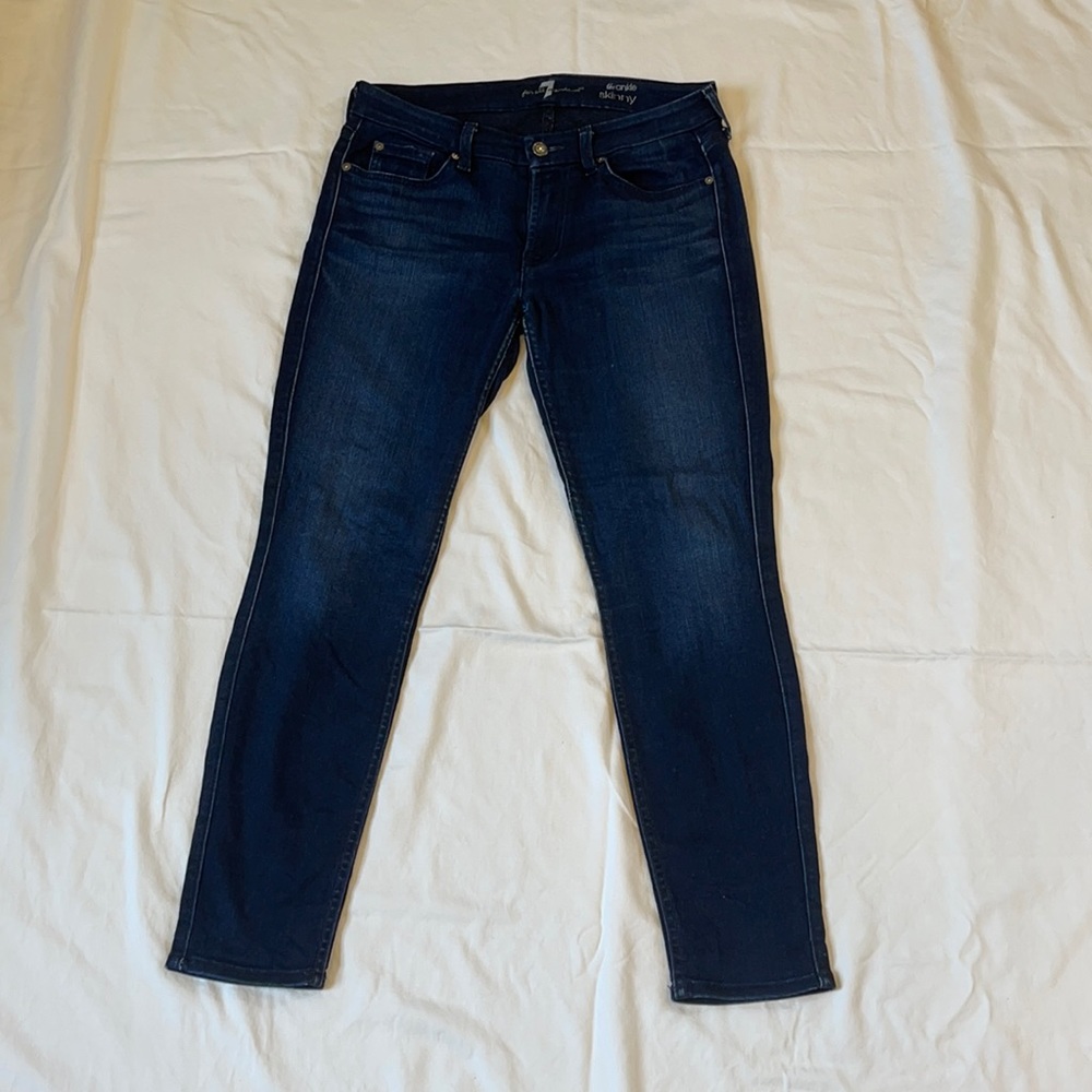 7 For All Mankind Dark Blue Jeans